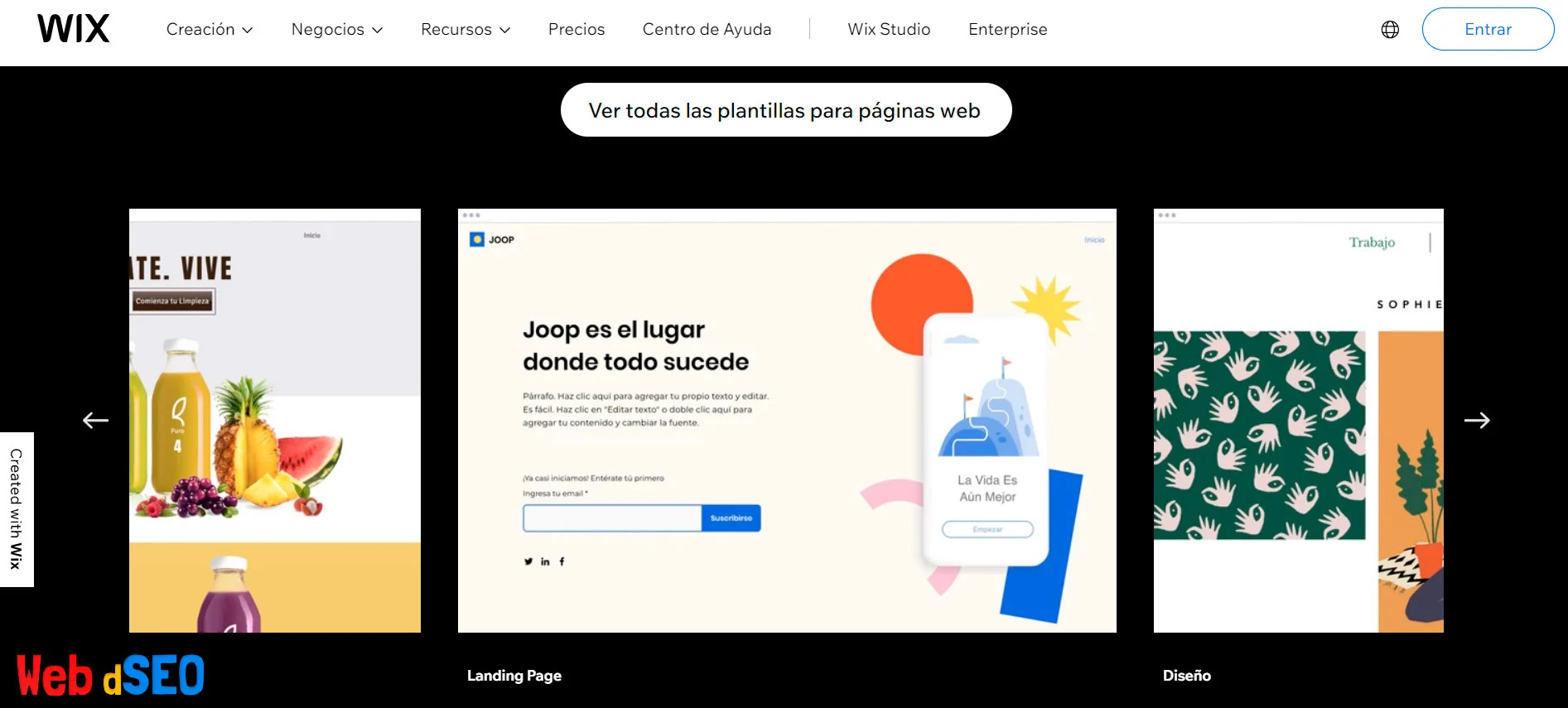 Crear página web con Wix | Web dSEO